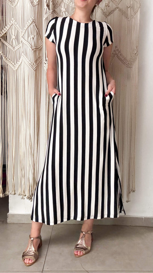 Vestido Mônica Navy - Malha Viscolycra