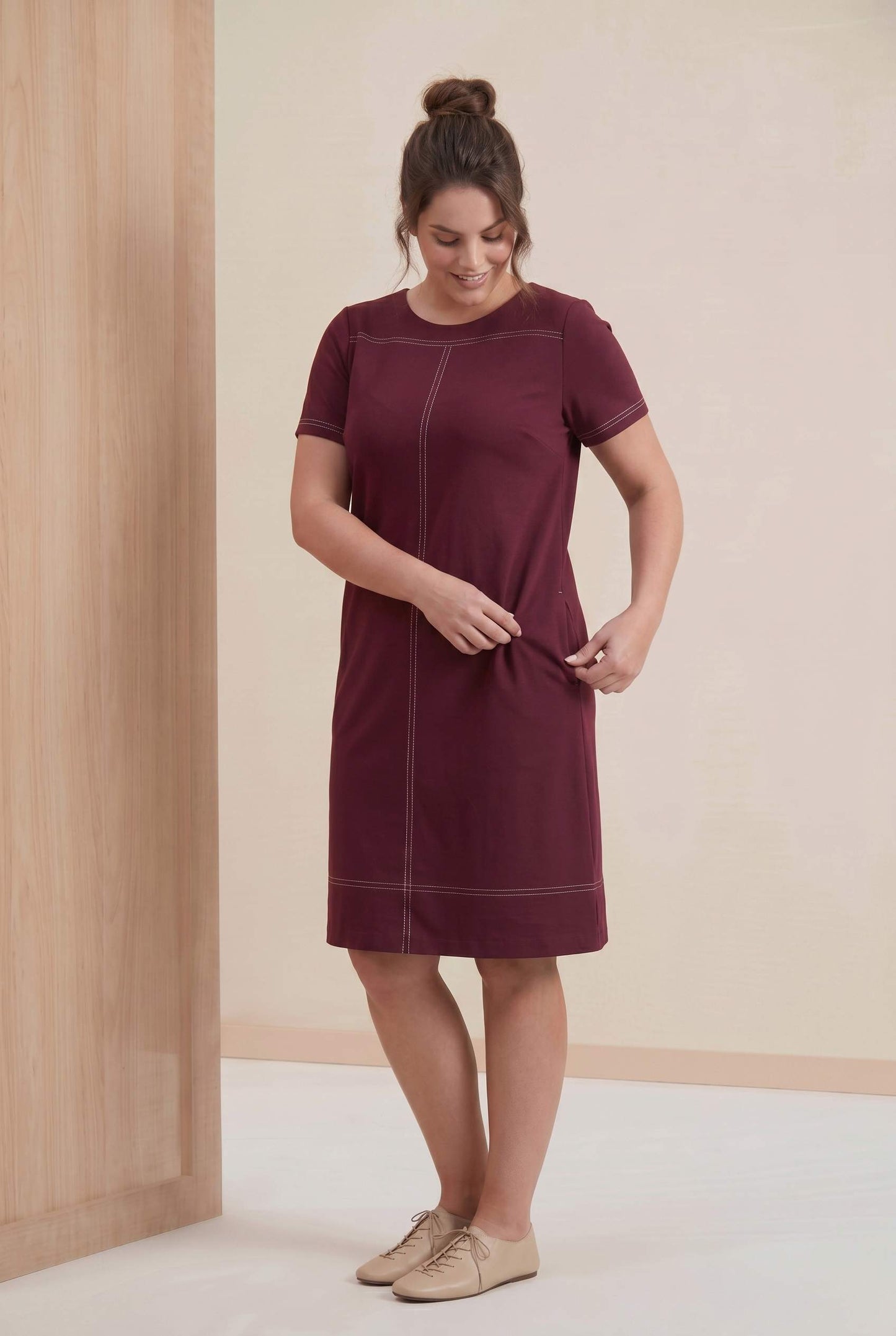 Vestido Marta Pesponto - Malha Viscolycra