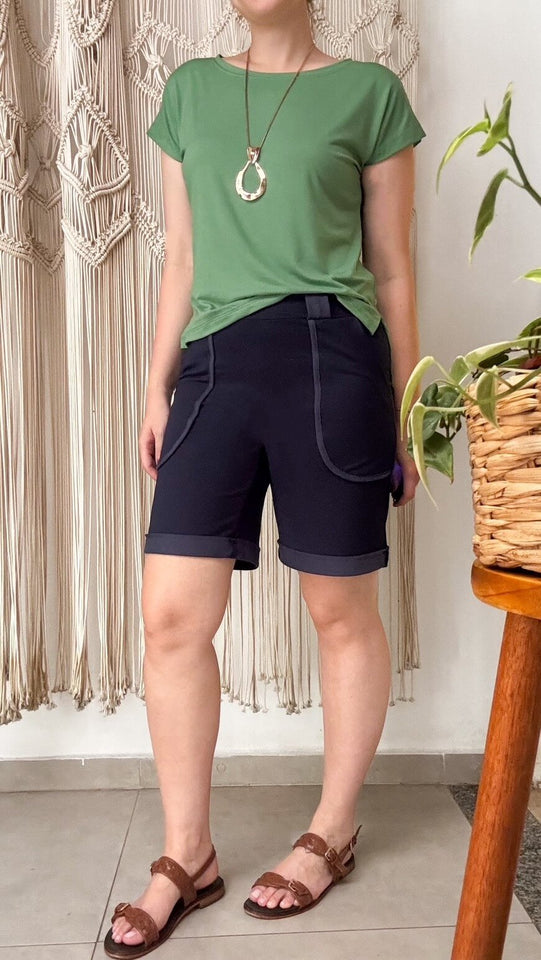 Bermuda Duda - Moletinho Jeans