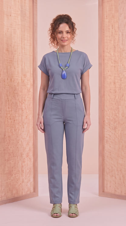 Blusa Amanda - Moletinho Jeans