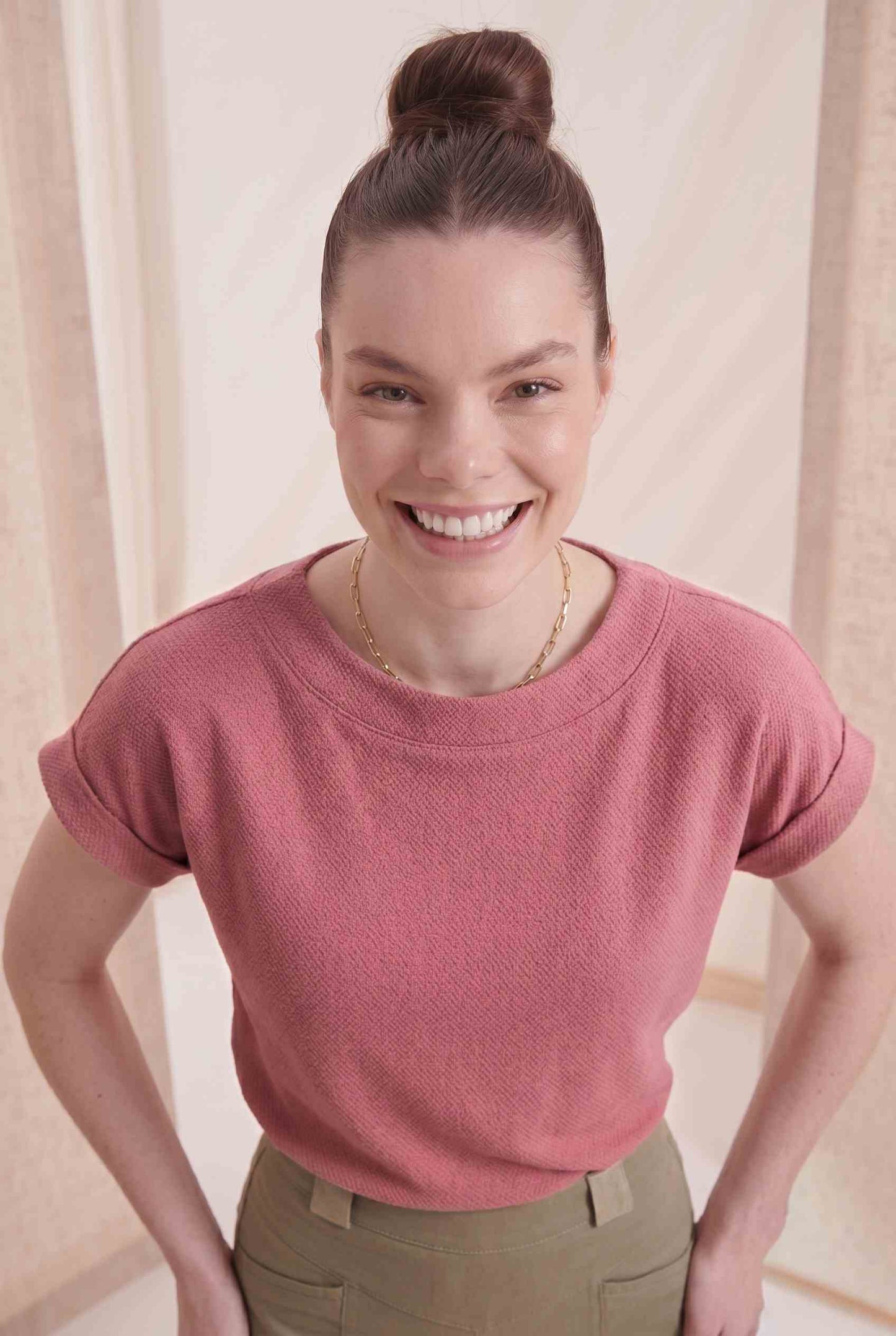 Blusa Amanda - Moletinho Jeans