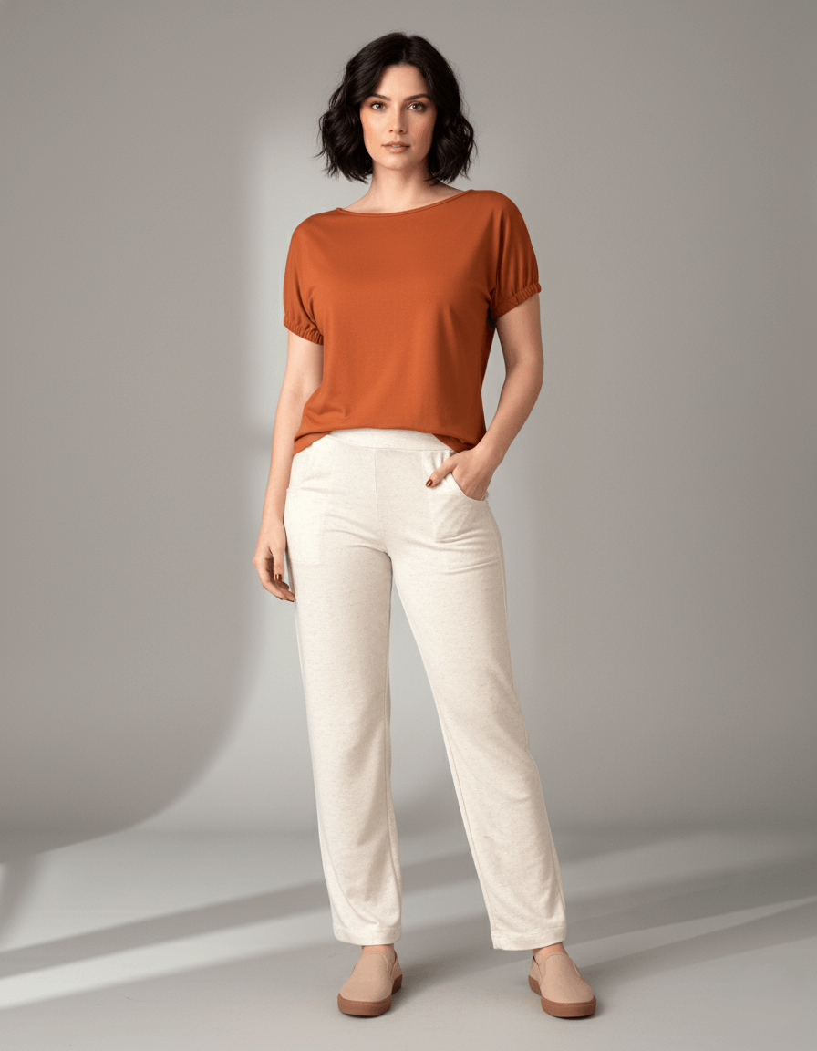 Calça Luciana - Moletinho Linho