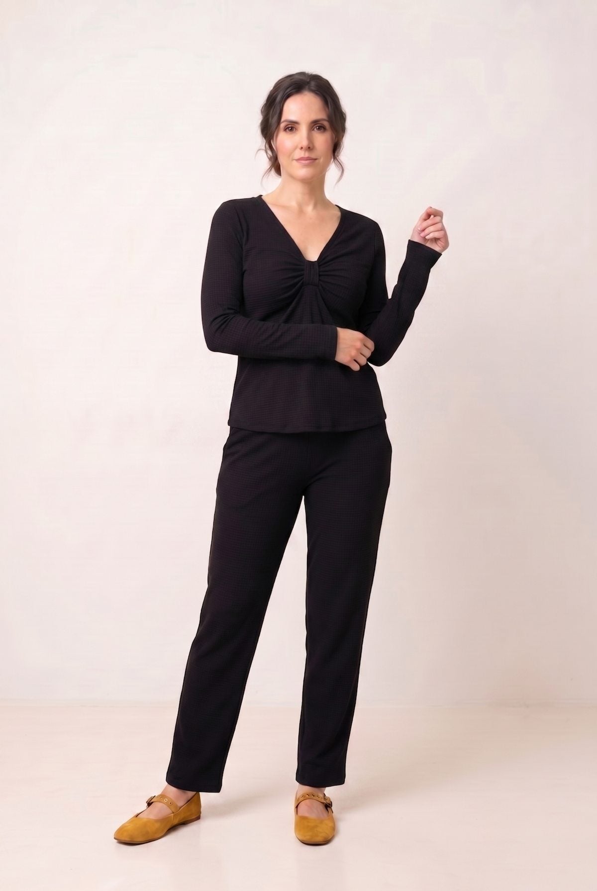 Blusa Beatriz Laço - Malha Texturizada