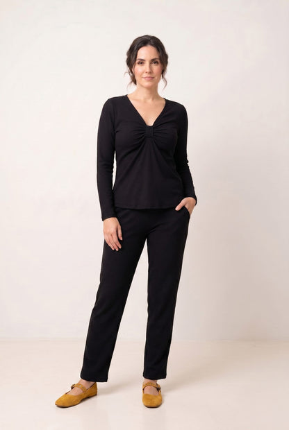 Blusa Beatriz Laço - Malha Texturizada