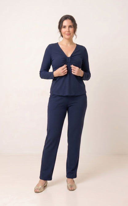 Blusa Beatriz Laço - Malha Texturizada