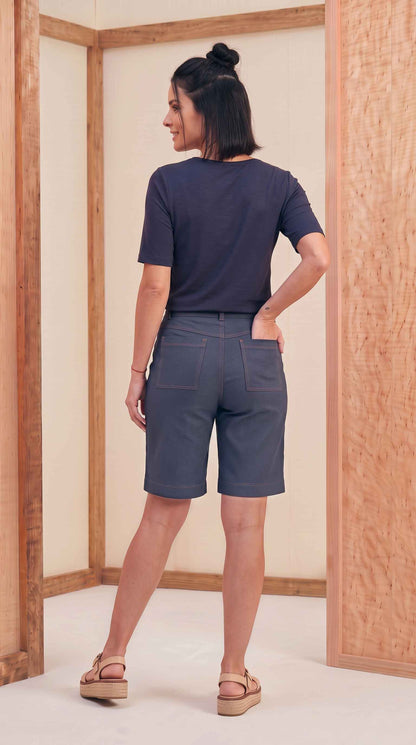 Bermuda Cecilia - Moletinho Jeans