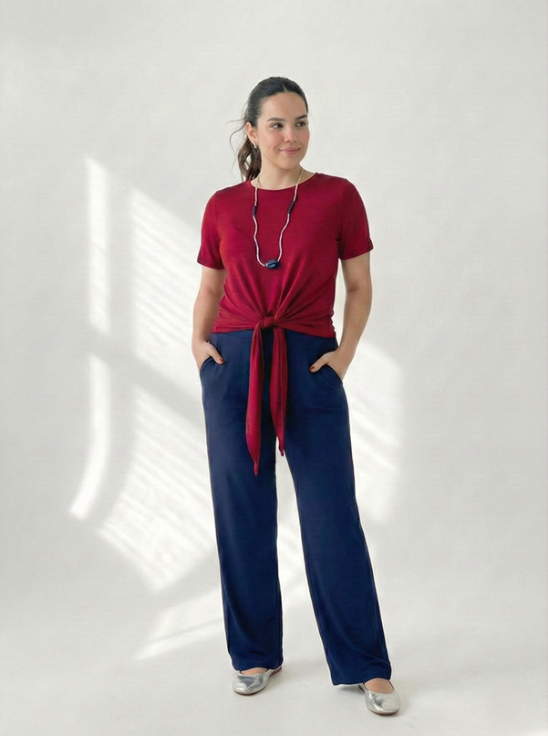 Calça Tamires - Moletinho Jeans