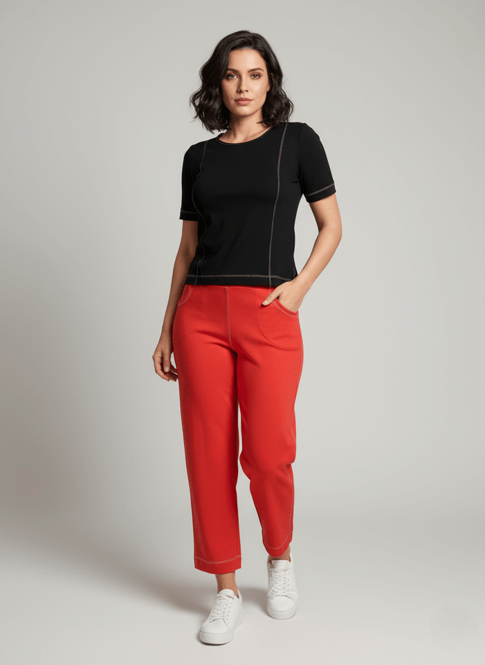 Blusa Eliete Pesponto - Moletinho