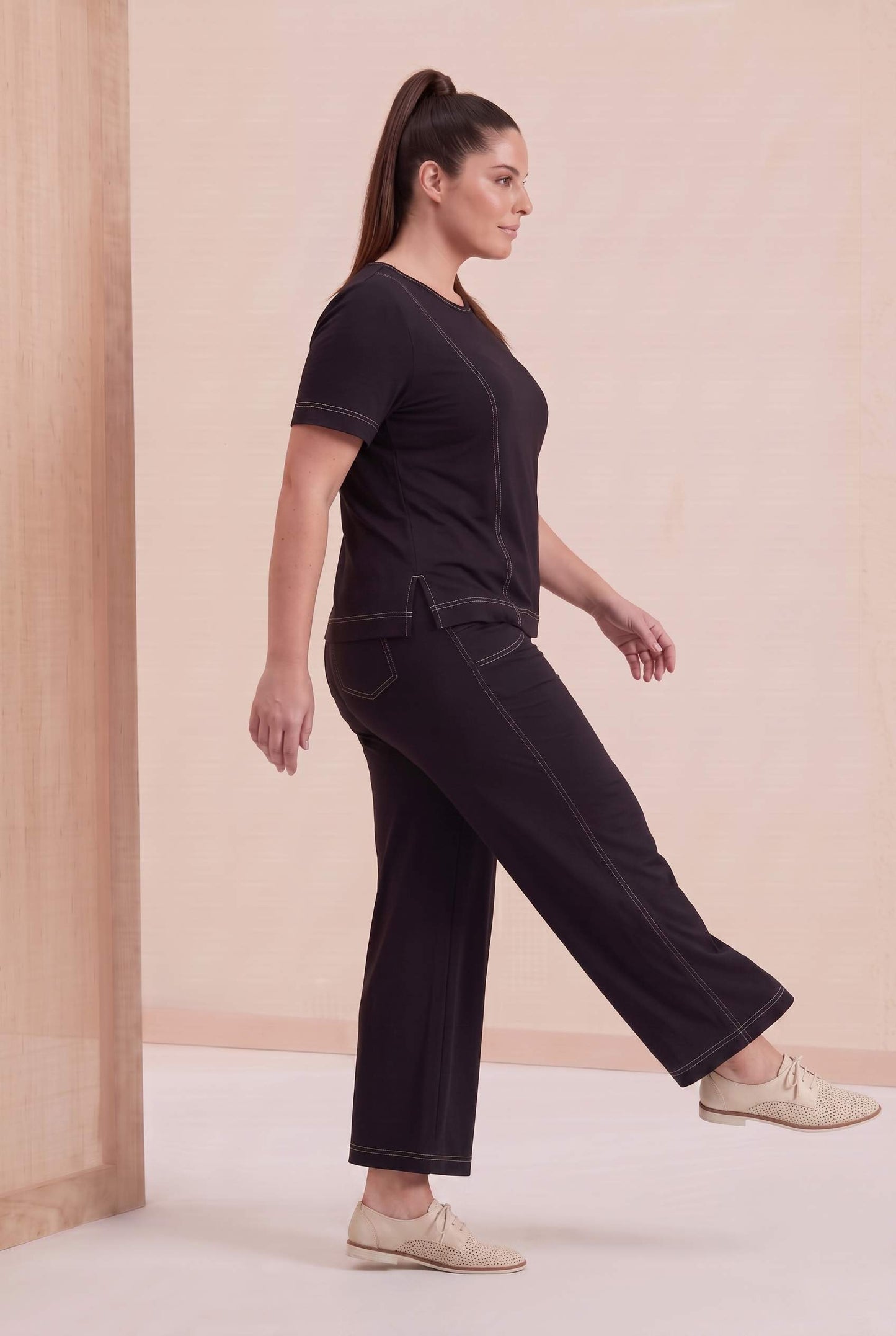 Blusa Eliete Pesponto - Moletinho