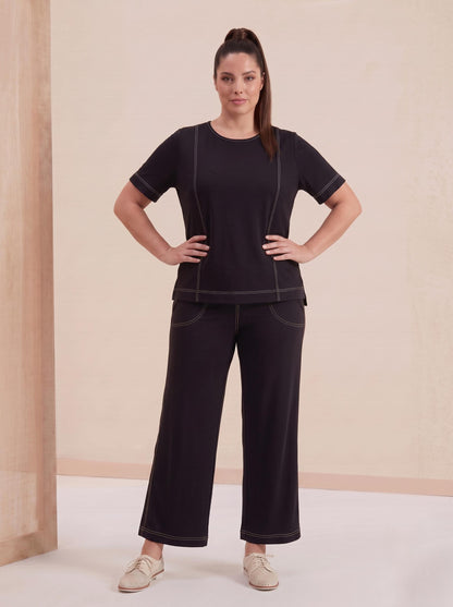 Blusa Eliete Pesponto - Moletinho