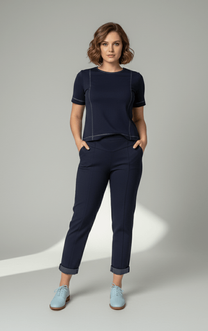 Blusa Eliete Pesponto - Moletinho