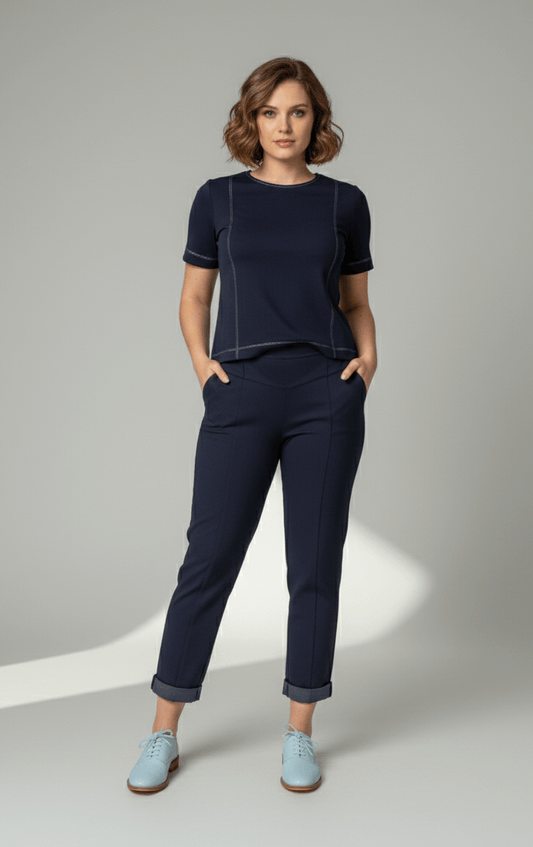Blusa Eliete Pesponto - Moletinho