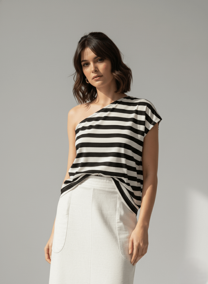 Blusa Elis Navy - Malha Viscolycra