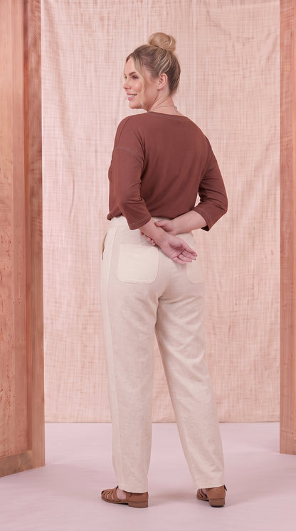 Calça Aline ÚLTIMAS PEÇAS - Moletinho Linho