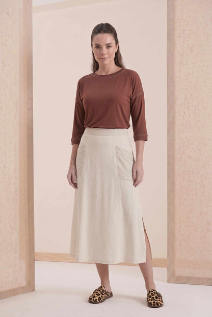 Blusa Esther Pesponto - Malha Viscolycra