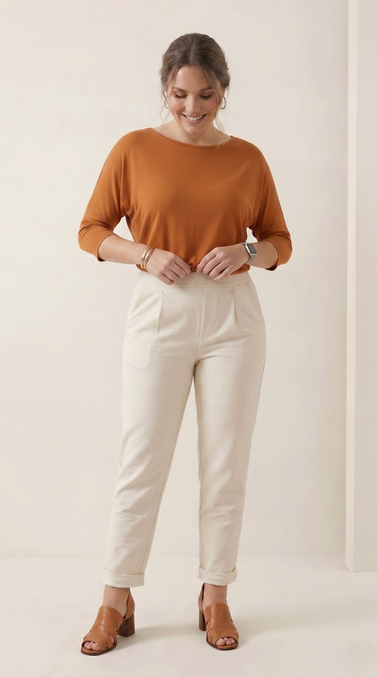 Calça Constanza - Moletinho Linho Jeans