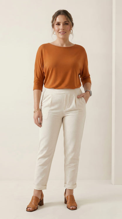Calça Constanza - Moletinho Linho Jeans