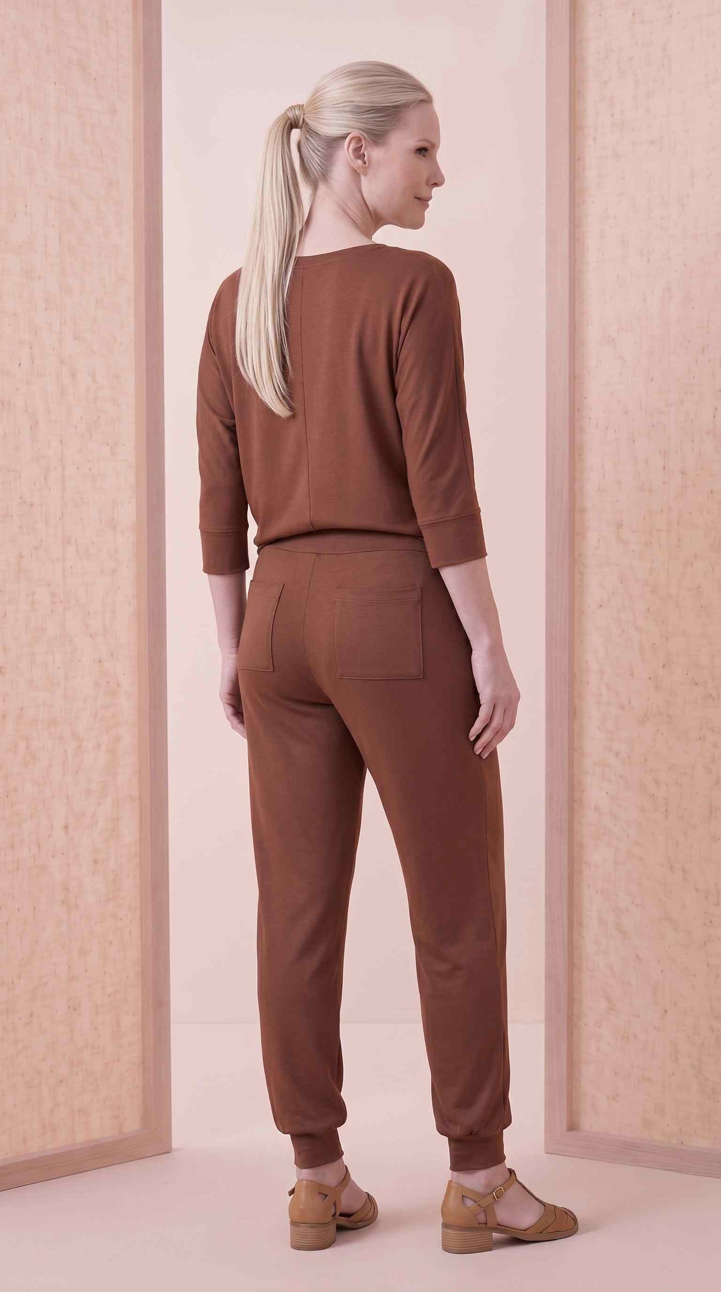 Calça Jasmin - Malha Efeito Cetim
