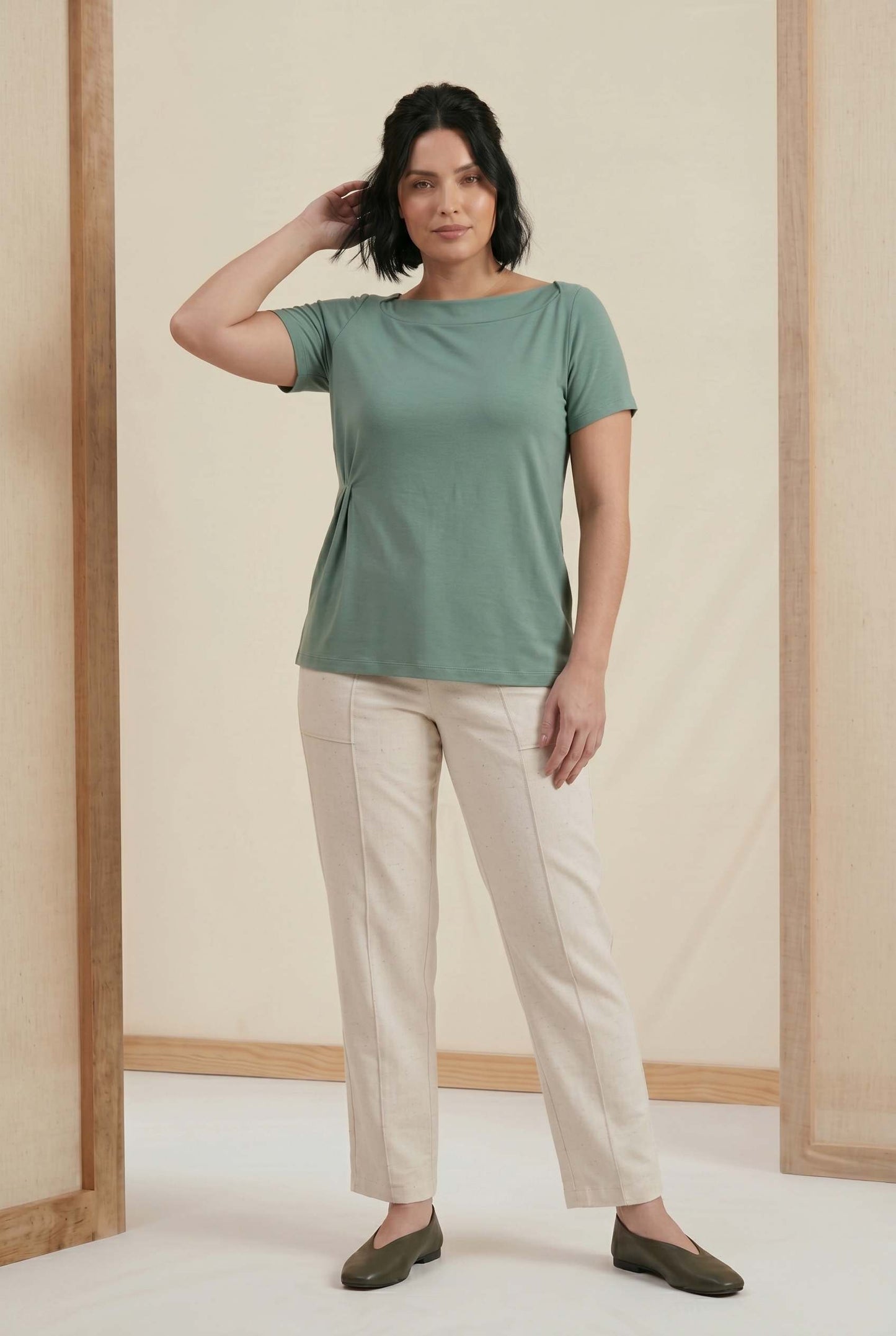 Calça Renata - Moletinho Linho Jeans
