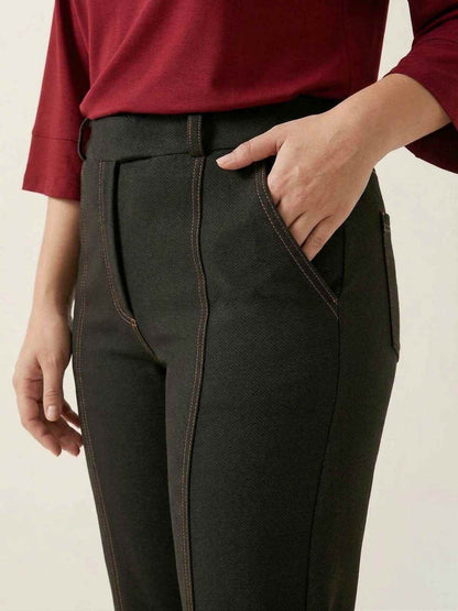 Calça Pietra Pesponto - Moletinho Jeans