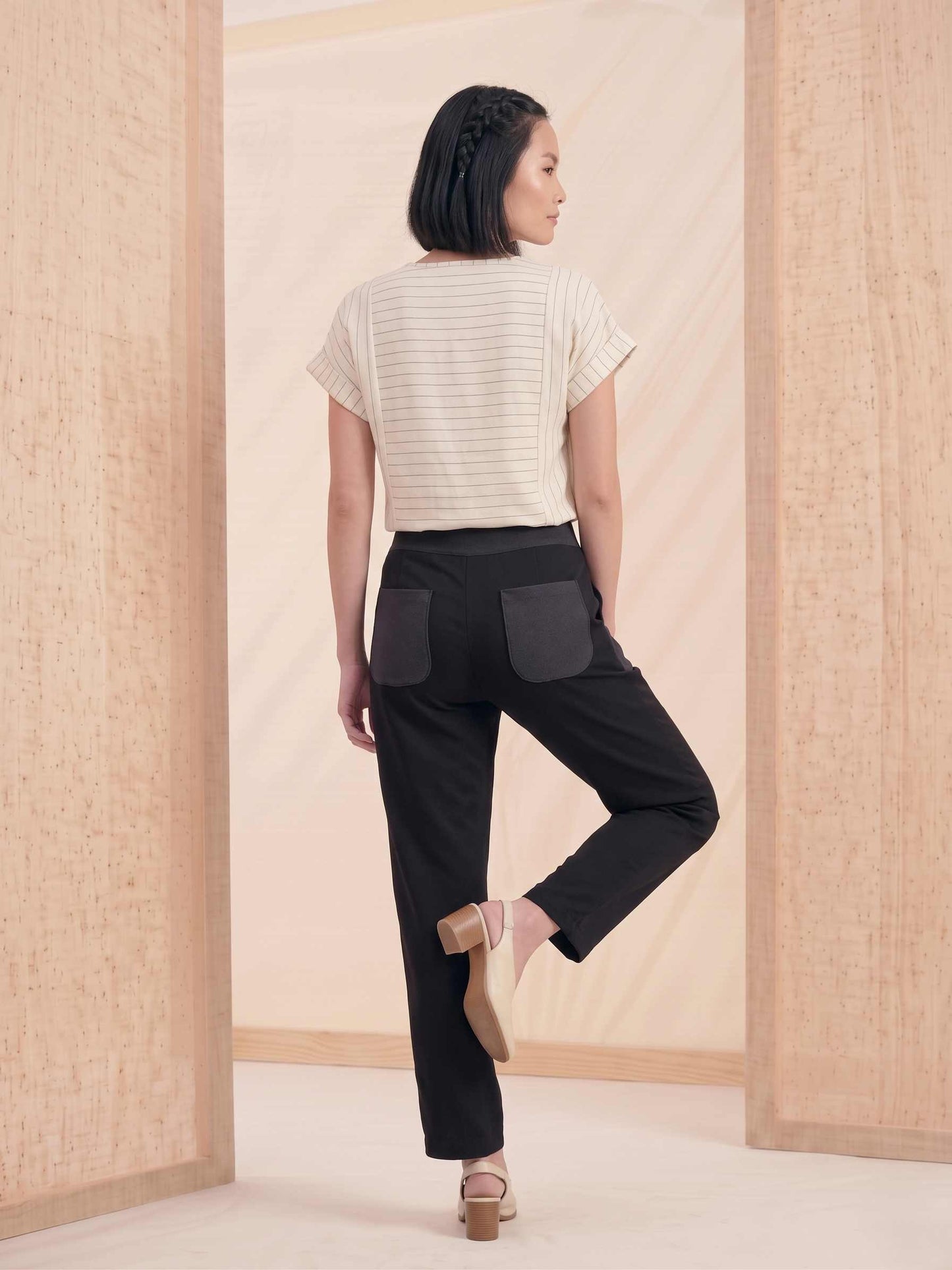 Blusa Miriam - Moletinho Risca de Giz