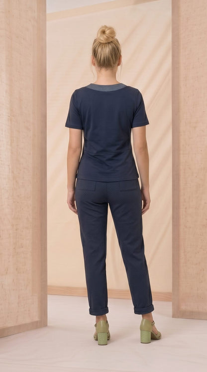 Blusa Silvia - Moletinho Jeans