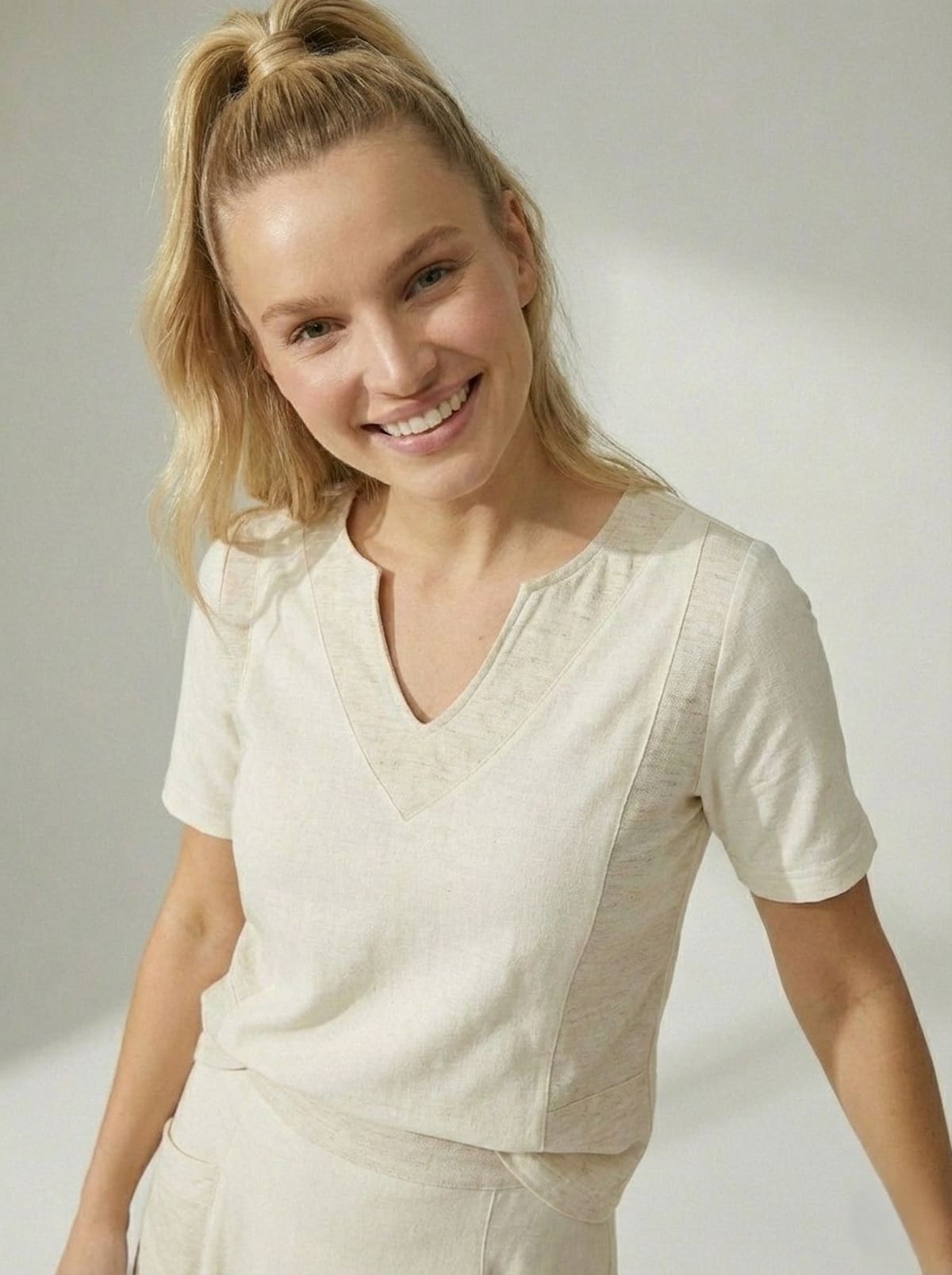 Blusa Silvia - Moletinho Jeans