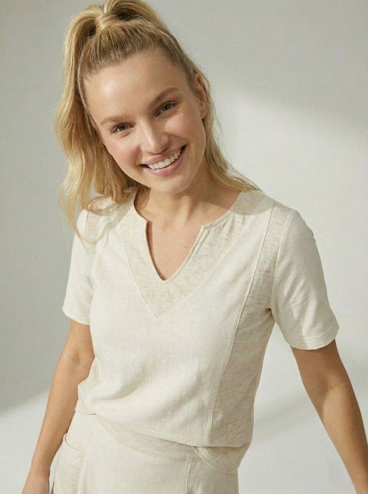 Blusa Silvia - Moletinho Jeans