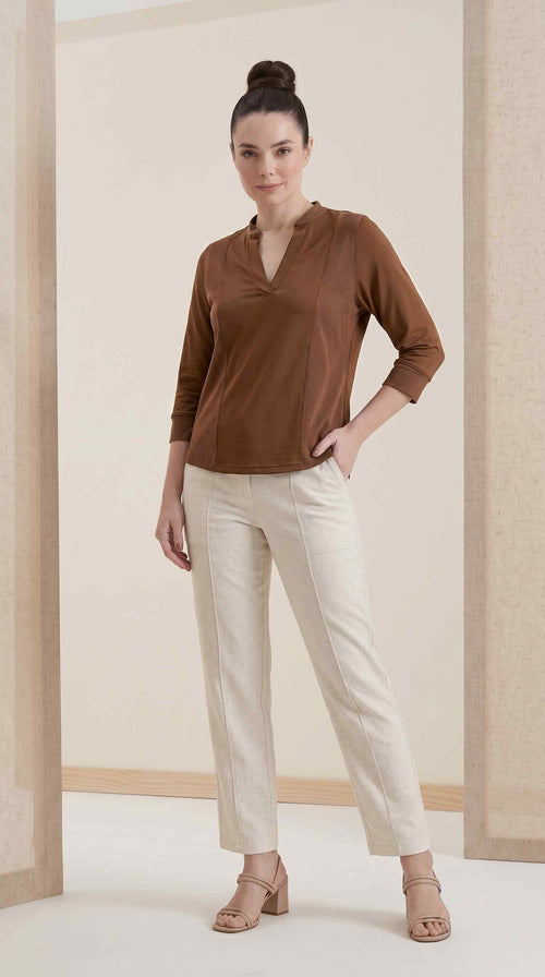 Camisa Theodora - Moletinho Jeans