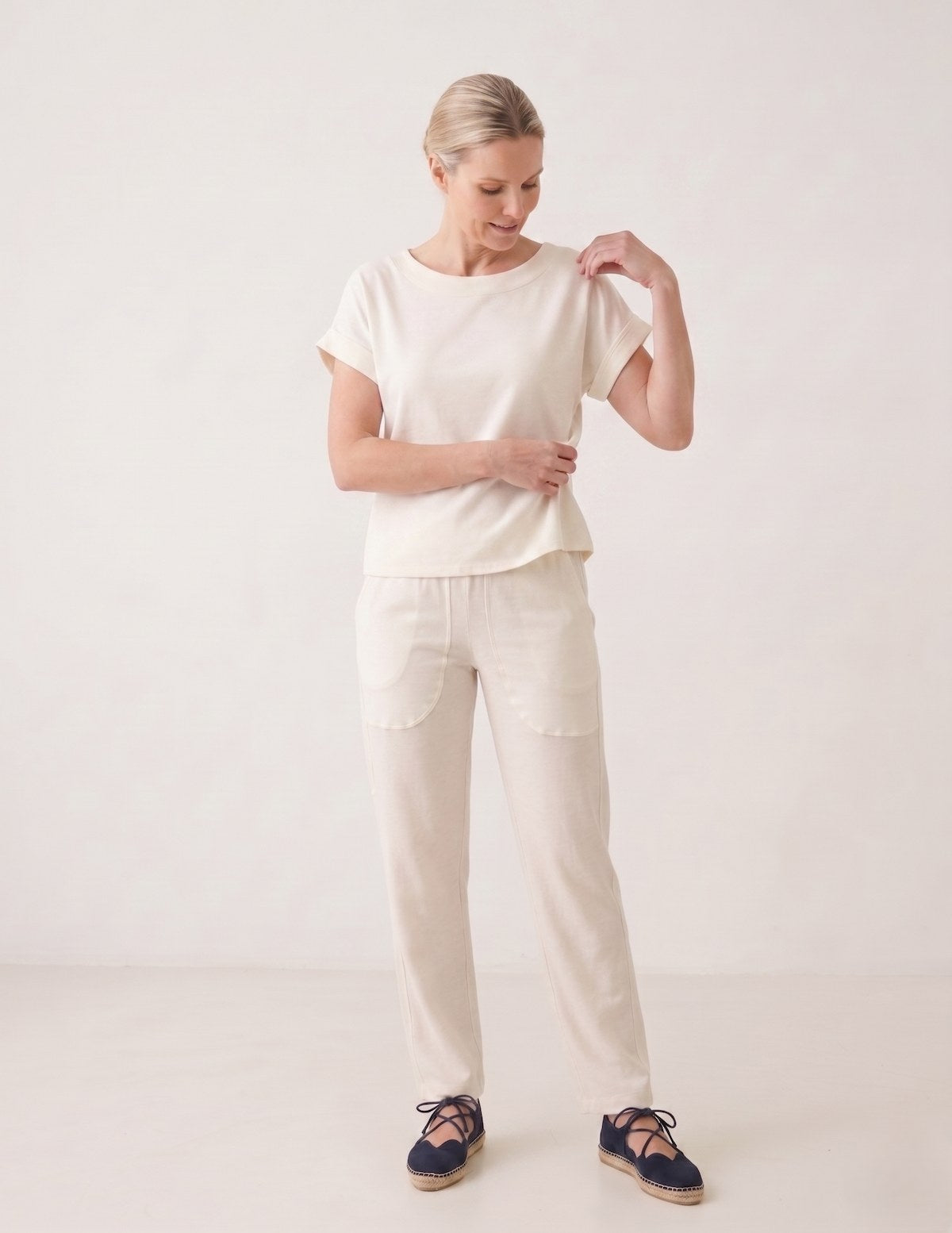 Calça Aline - Moletinho Jeans