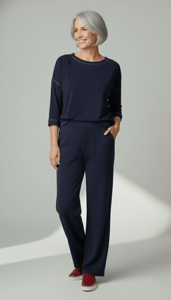 Blusa Esther Pesponto - Malha Viscolycra