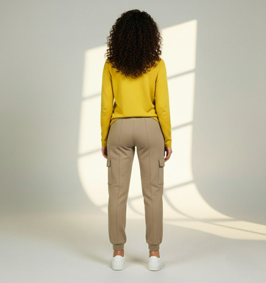 Calça Nati Cargo - Moletinho Jeans