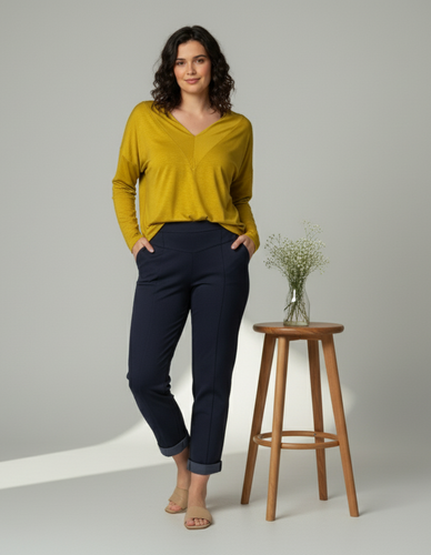 Calça Vic - Moletinho Jeans