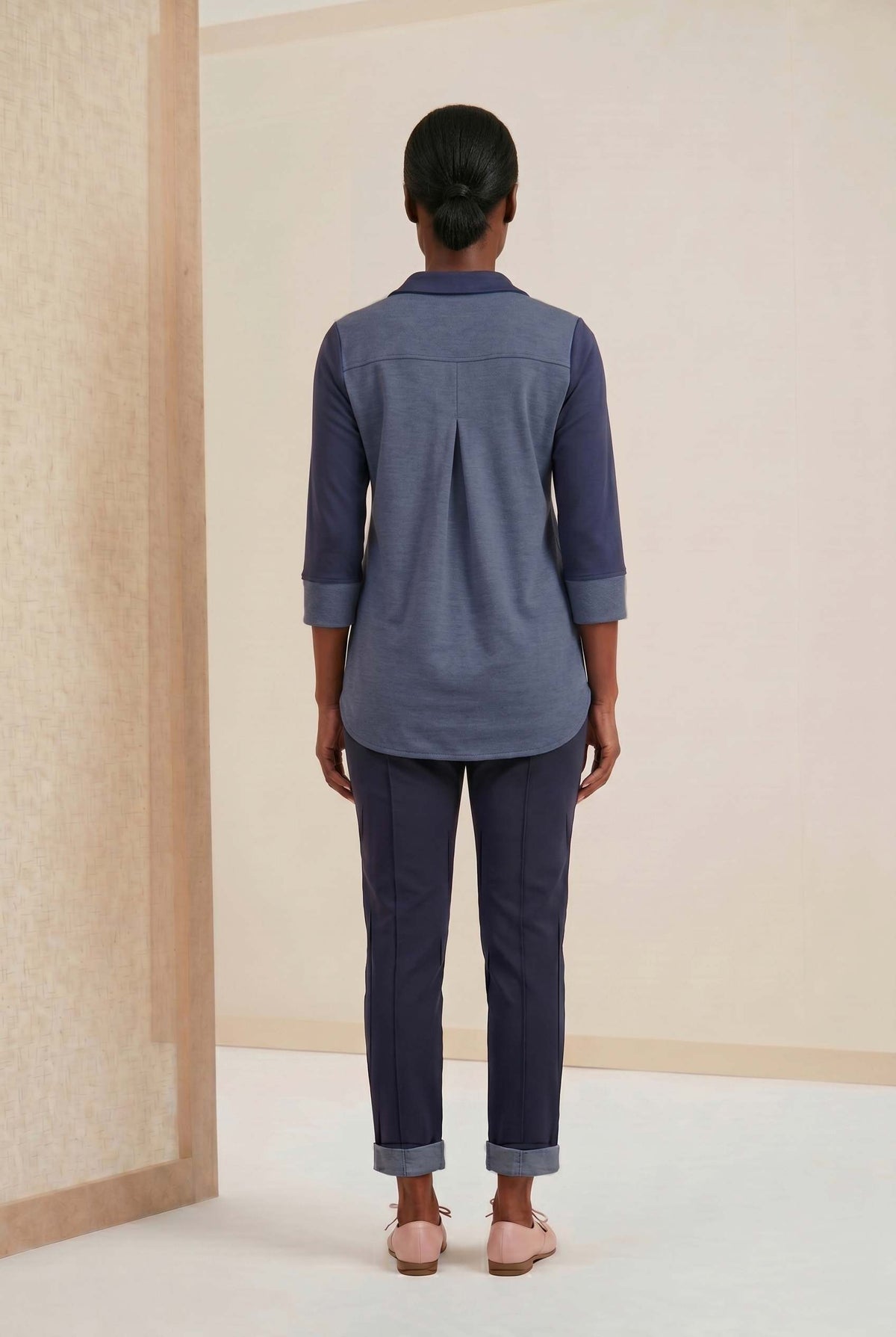 Camisa Helô - Moletinho Jeans