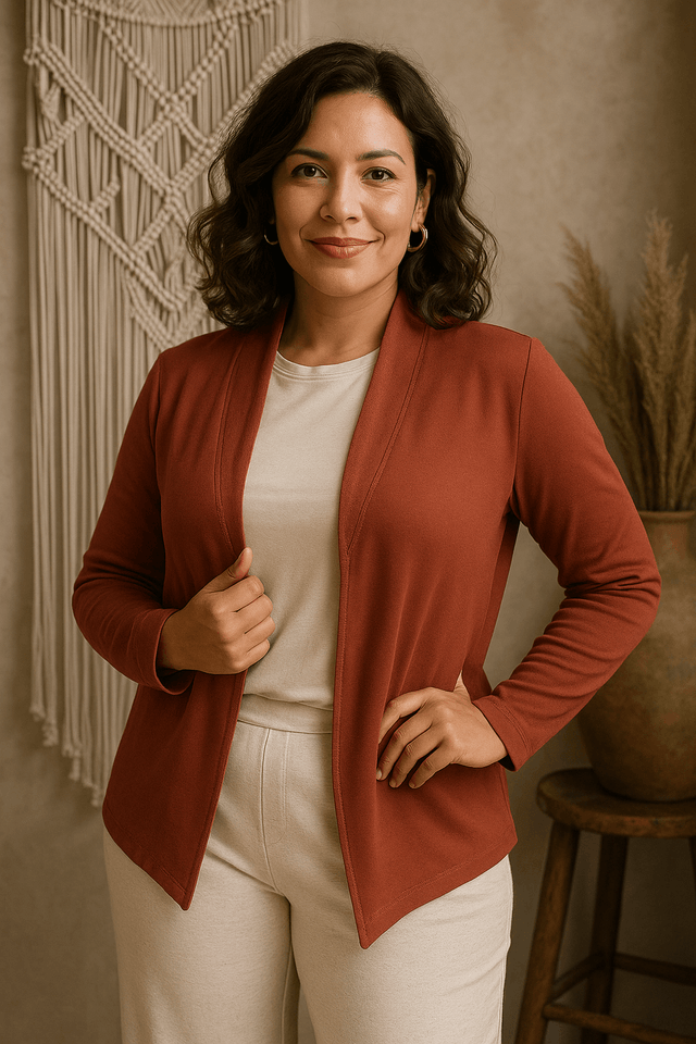 Casaco Glorinha - Moletinho Jeans