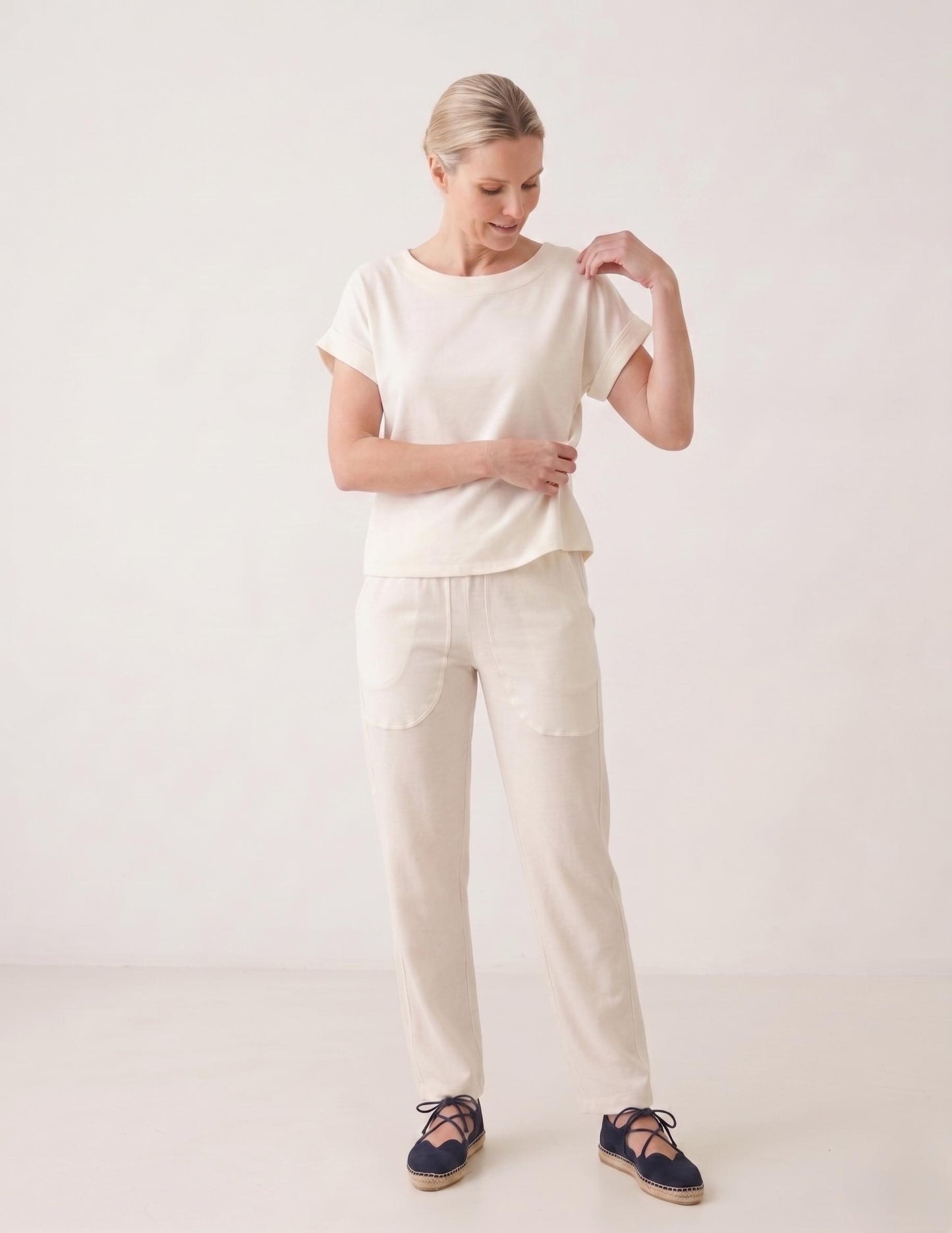 Conjunto Aline - Moletinho Jeans