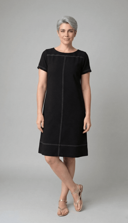 Vestido Marta Pesponto - Malha Viscolycra