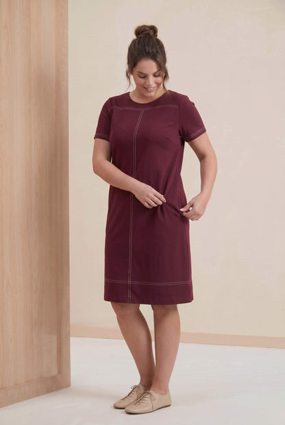 Vestido Marta Pesponto - Malha Viscolycra