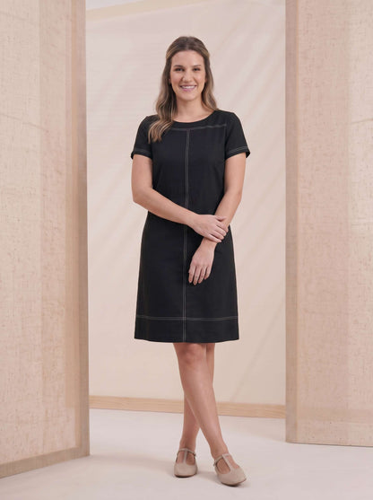 Vestido Marta Pesponto - Malha Viscolycra
