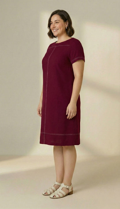 Vestido Marta Pesponto - Malha Viscolycra