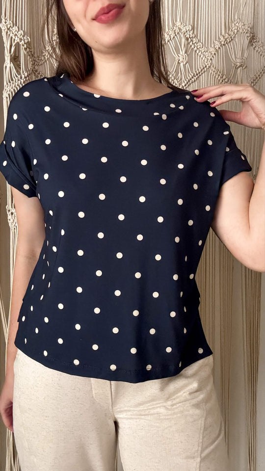 Blusa Amanda Poá - Malha Viscolycra