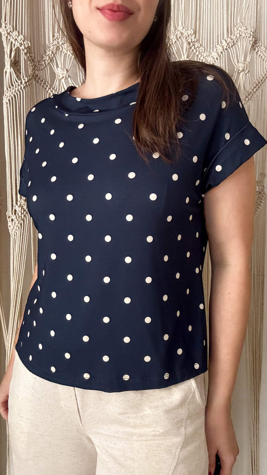 Blusa Amanda Poá - Malha Viscolycra