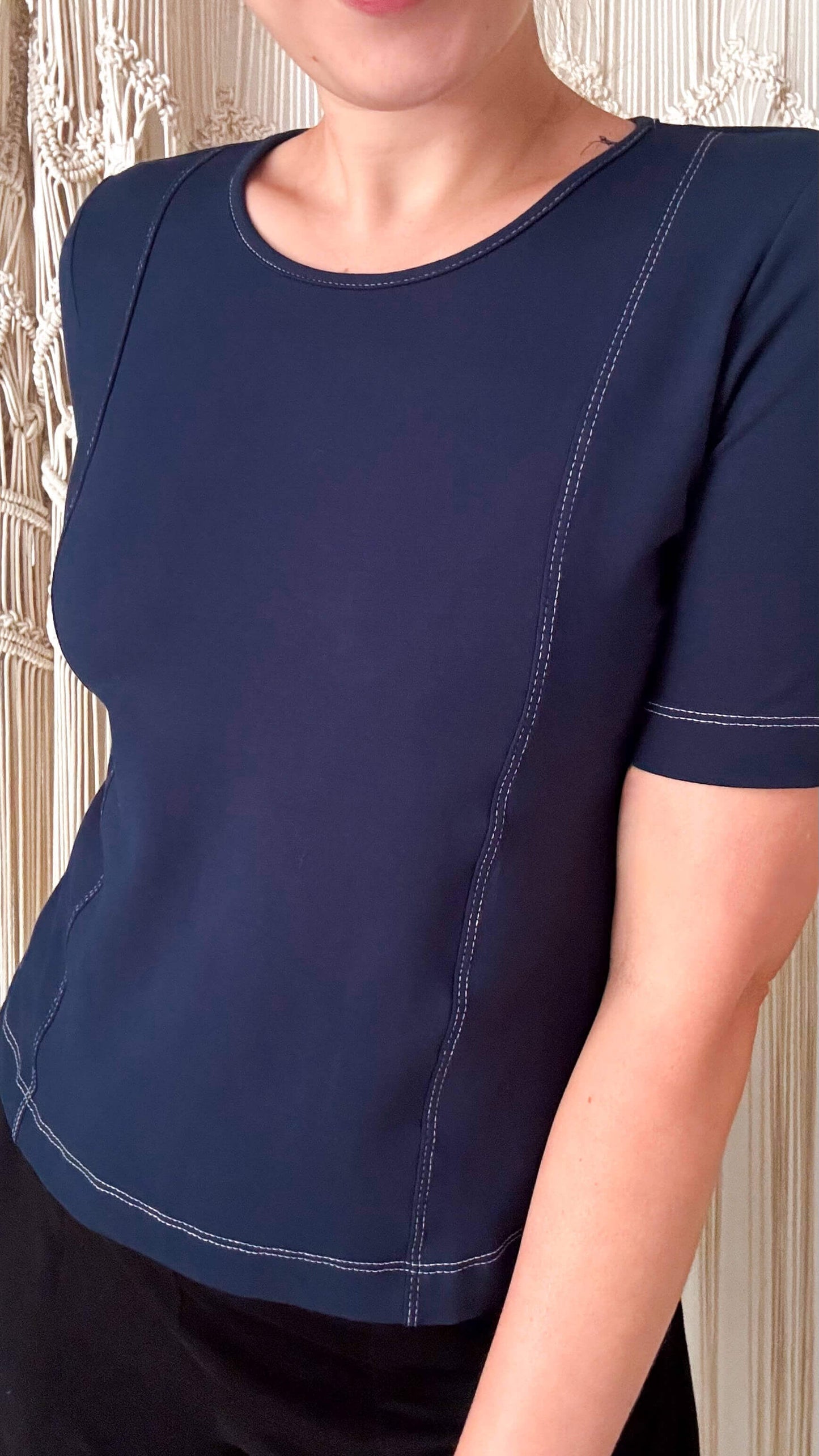 Blusa Eliete Pesponto - Moletinho