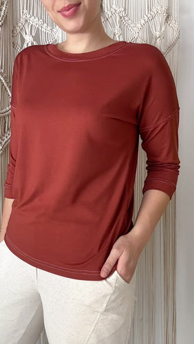 Blusa Esther Pesponto - Malha Viscolycra