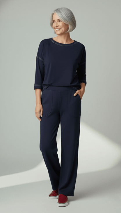 Blusa Esther Pesponto - Malha Viscolycra