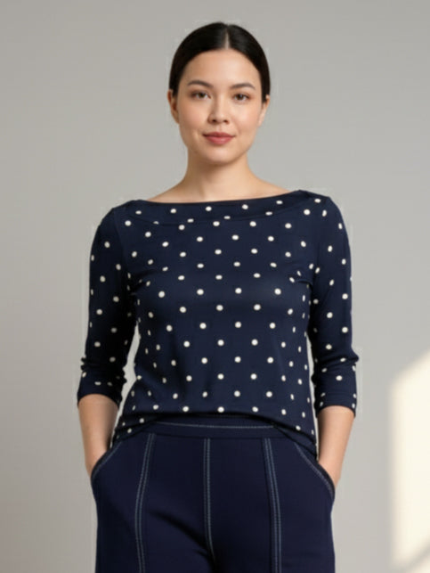 Blusa Fatima Poá - Malha Viscolycra