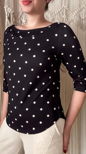 Blusa Fatima Poá - Malha Viscolycra