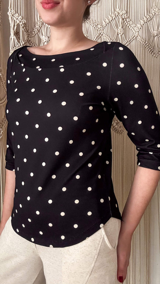 Blusa Fatima Poá - Malha Viscolycra