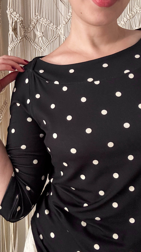 Blusa Fatima Poá - Malha Viscolycra