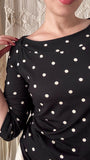 Blusa Fatima Poá - Malha Viscolycra